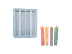Molde silicona 4 velas intenciones 
